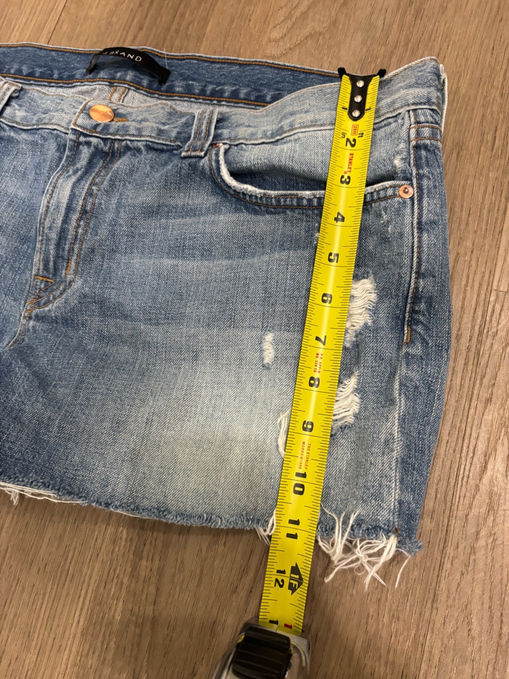 J Brand Denim Distressed Women's Cutoff Shorts - Light Blue Size 31 - Picture 5 of 5